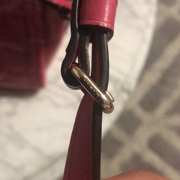 RARE LIMITED Sample Coach Pink Croc Leather Swagger Crossbody - Picture 12 of 15